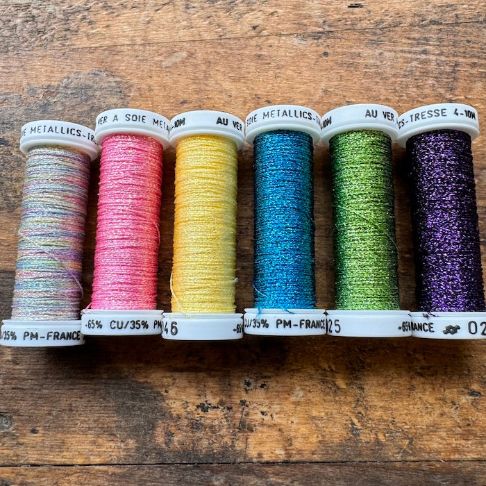 Silk Metallic Sewing Thread  - Flashy -Au ver à Soie