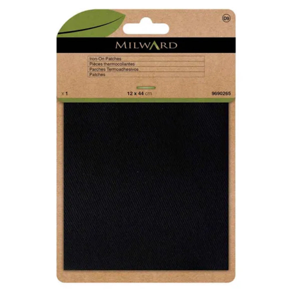 Iron On Repair Patch BLACK DENIM - Milward