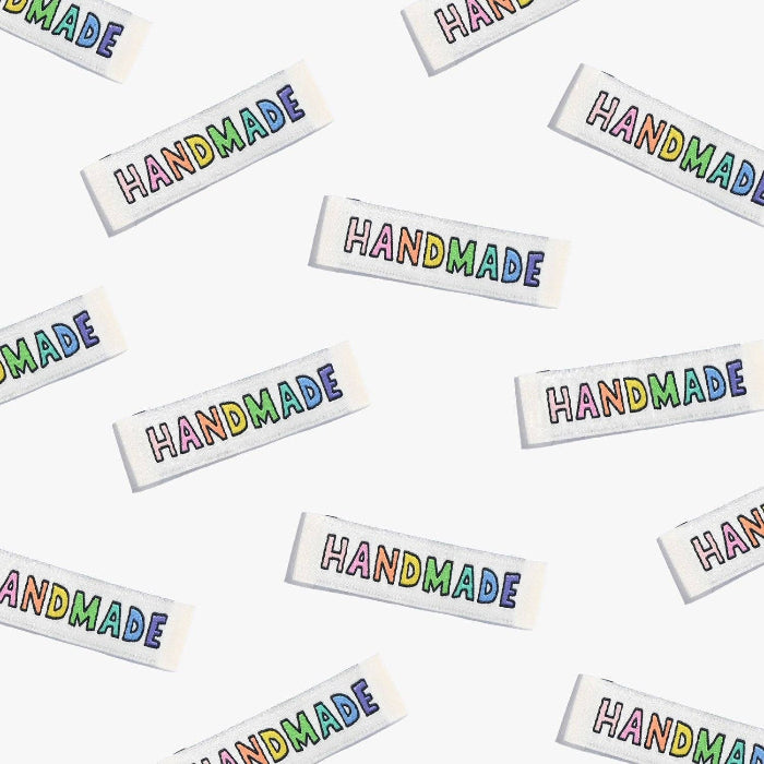 Handmade Rainbow Woven Sewing Labels - Kylie and The Machine