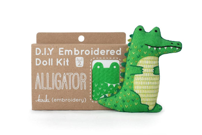 Alligator Embroidery Kit - Kiriki Press
