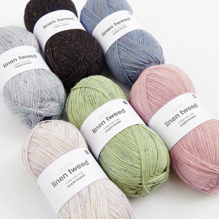 Socks Linen Tweed 4-ply - Rico Design