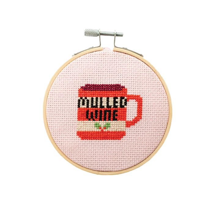 Mulled Wine Cross Stitch Kit - Cotton Clara Craft Kits & Supplies