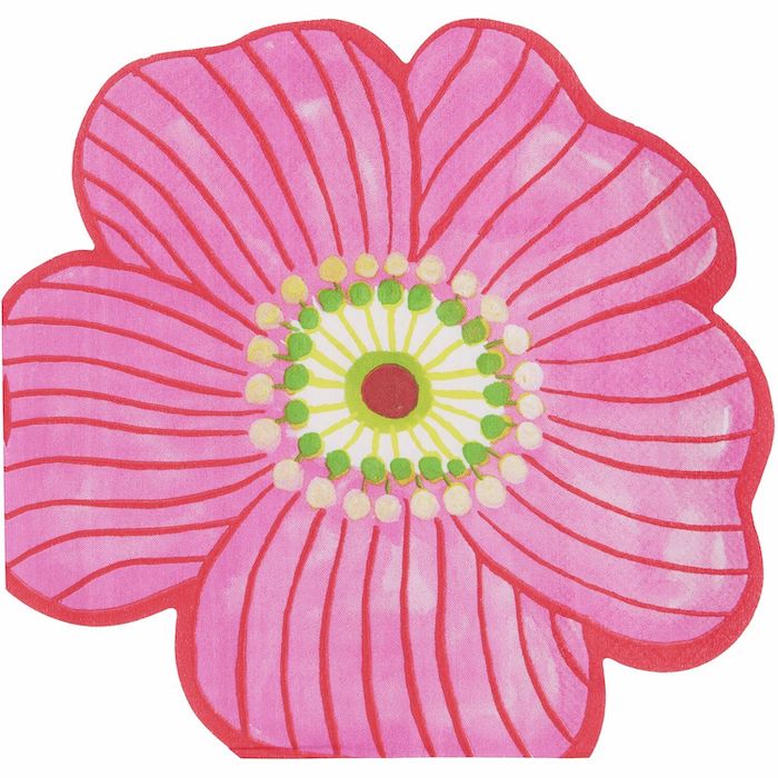 Pink Flower Napkins - Rico Design