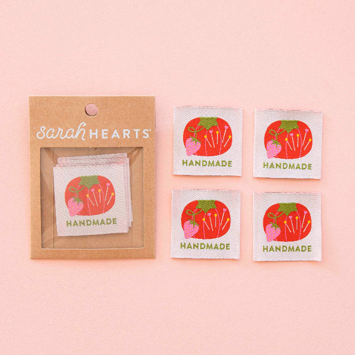 Tomato Pin Cushion Handmade Large Sewing Labels-Sarah Hearts