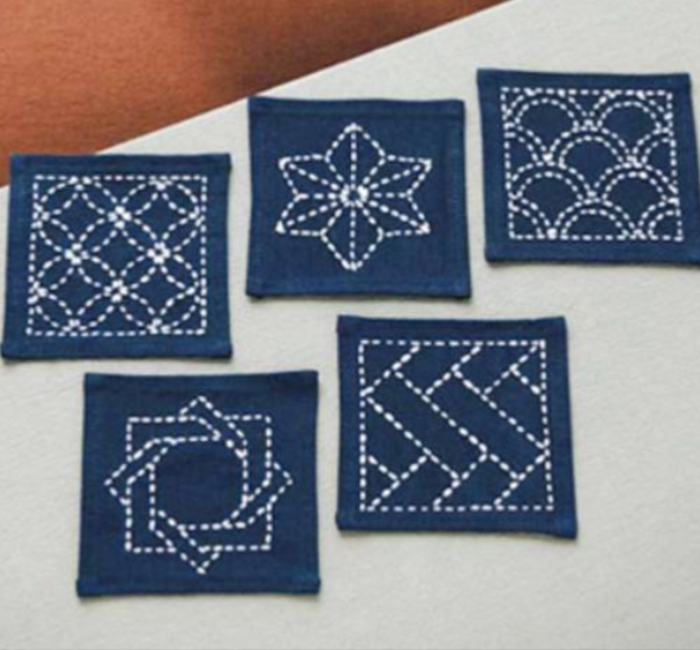 Coaster Sashiko Kit - Traditional  - Olympus