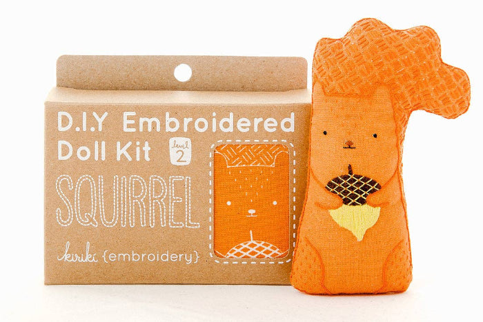 Squirrel Embroidery Kit - Kiriki Press