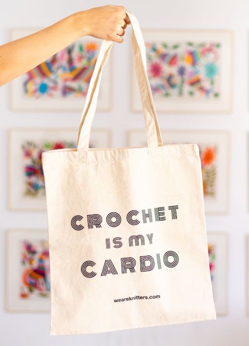 Tote Bag: Crochet is my Cardio - We Are Knitters