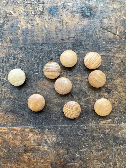 Olive Wood Flat Top Shaft Buttons