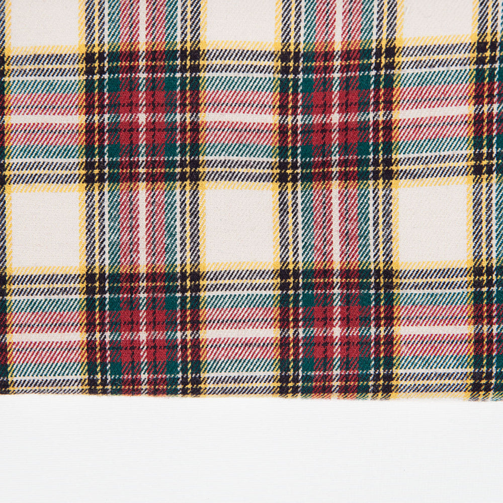 Tartan Organic Cotton Flannel in red and white -La Ta Te Fabrics  €31 pm