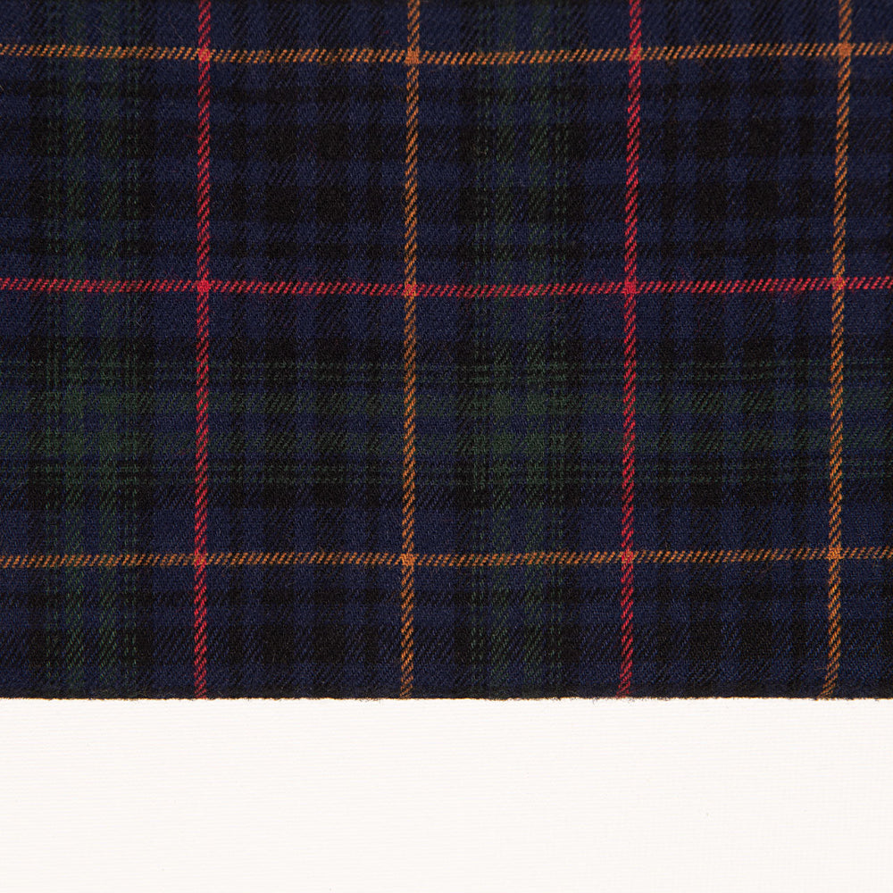 Tartan Organic Cotton Flannel in blue -La Ta Te Fabrics  €30 pm