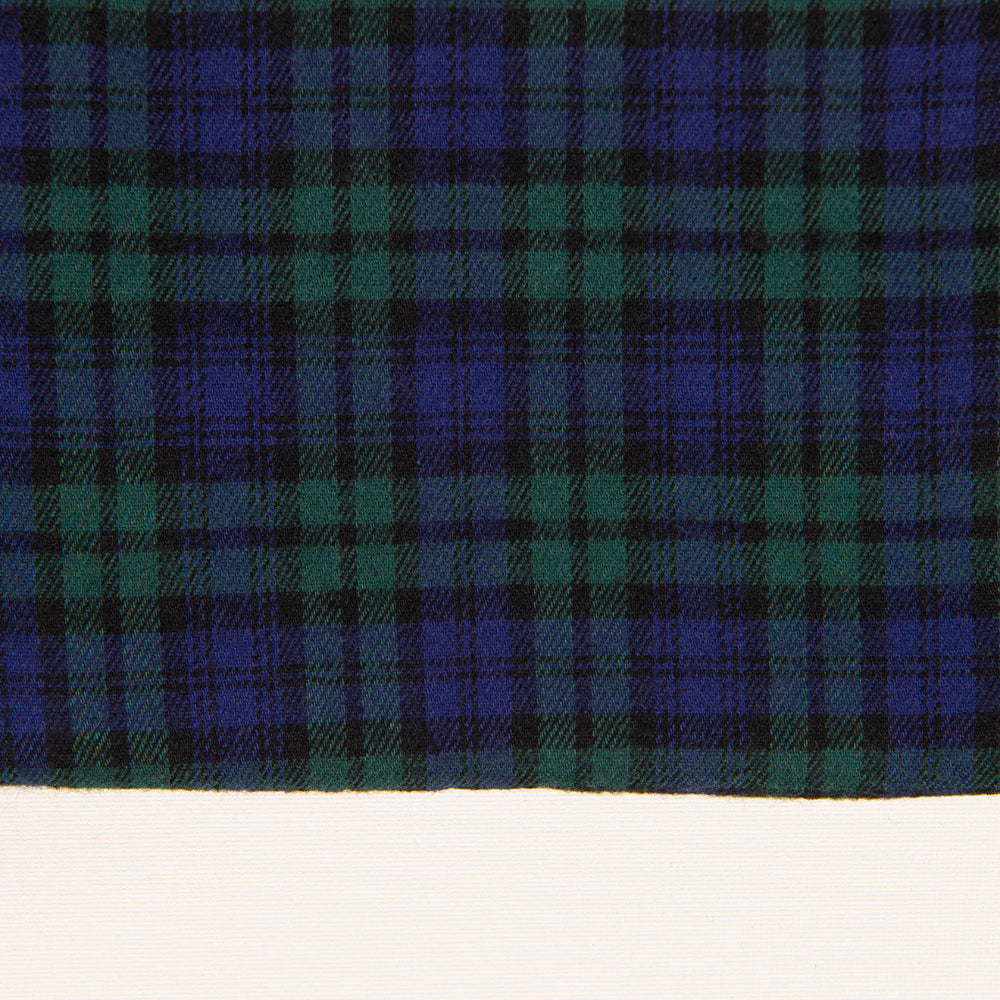 Tartan Organic Cotton Flannel in Blue and Green -La Ta Te Fabrics  €30 pm