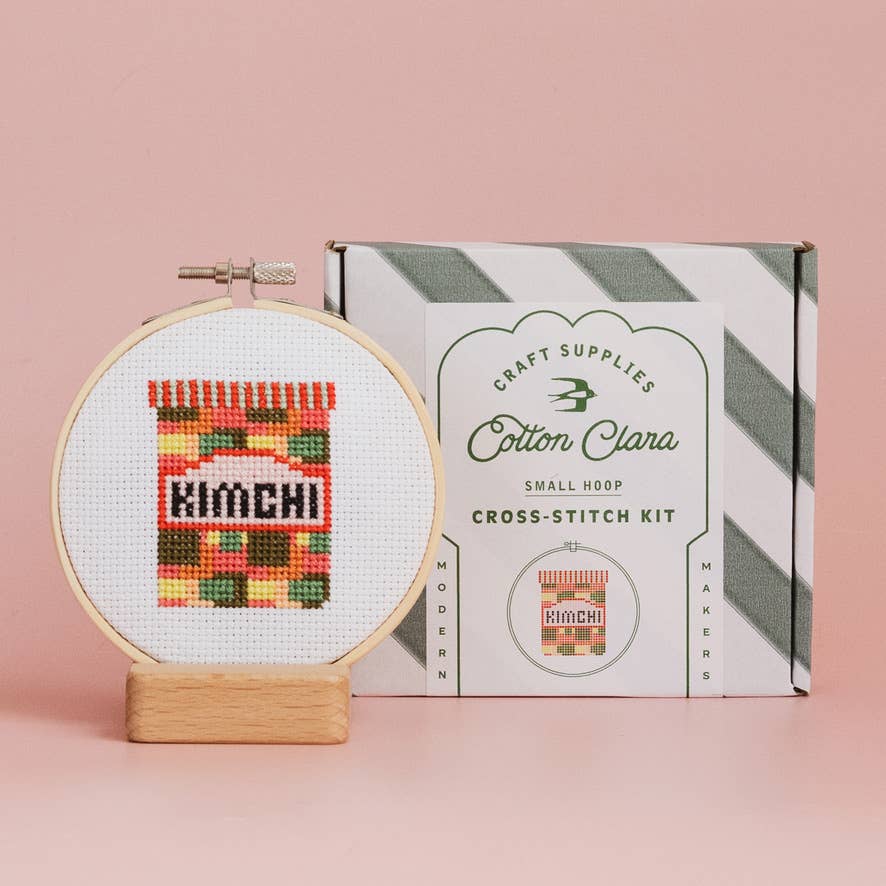 Kimchi Cross Stitch Kit - Cotton Clara Craft Kits & Supplies