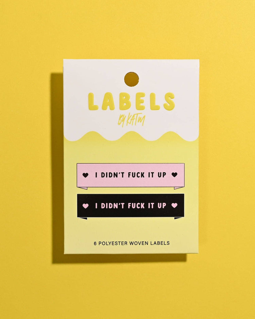 Kylie and The Machine - I Didn't Fuck It Up Woven Labels | Case of 6 units
