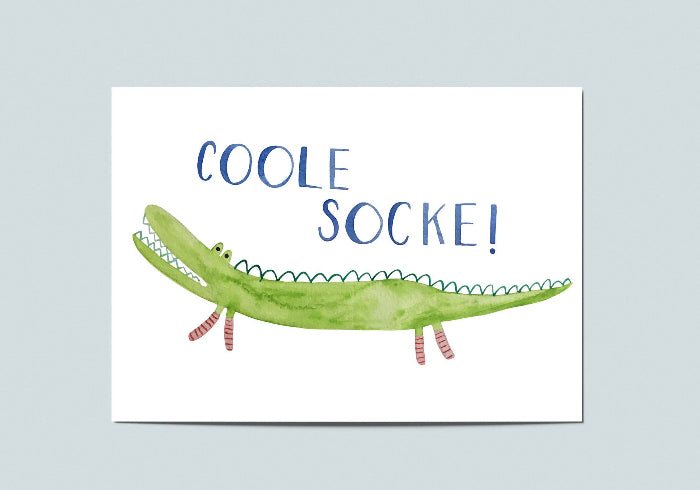 Crocodile postcard-Hannahs Firlefanz -