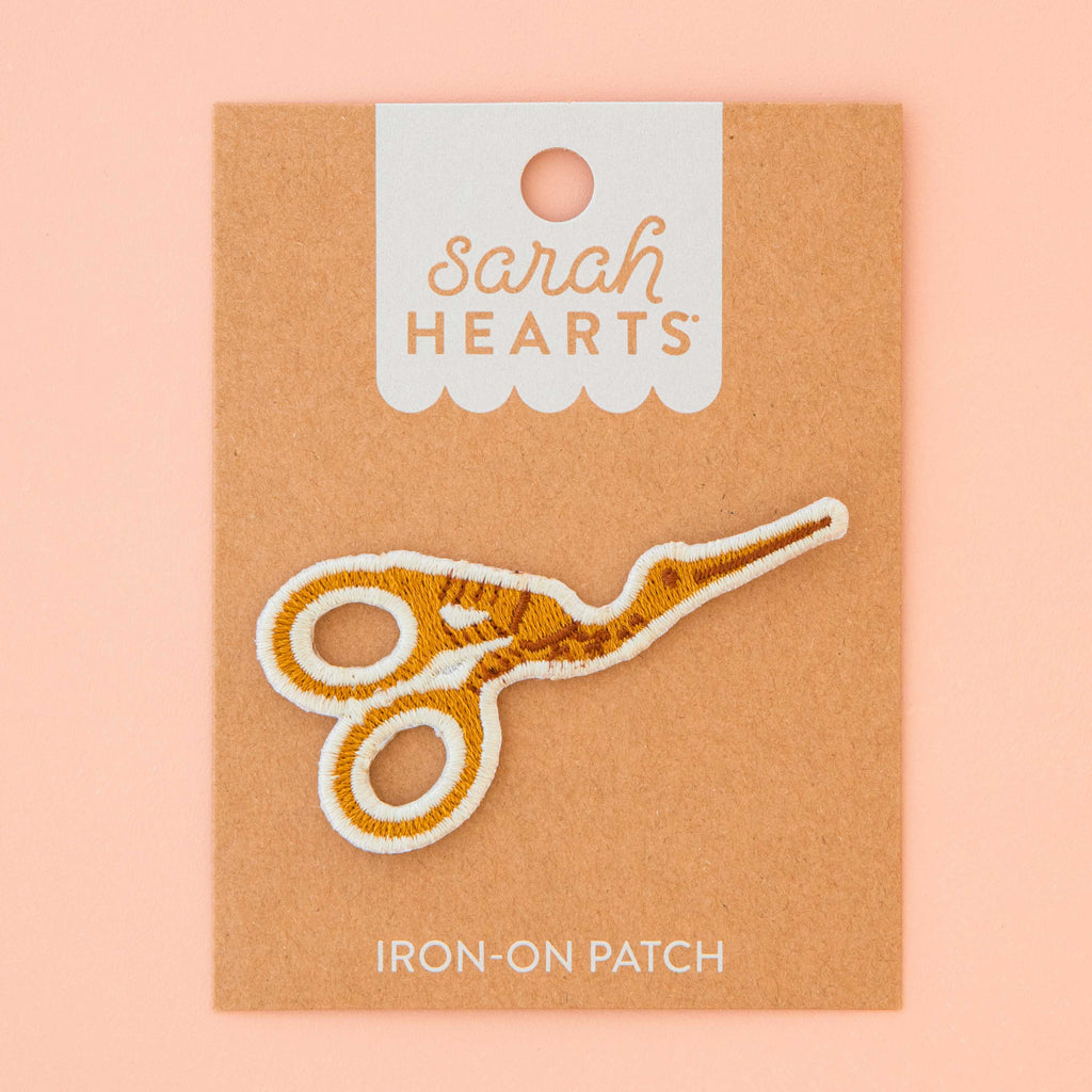 Stork Scissor Iron-On Patch - Sarah Hearts