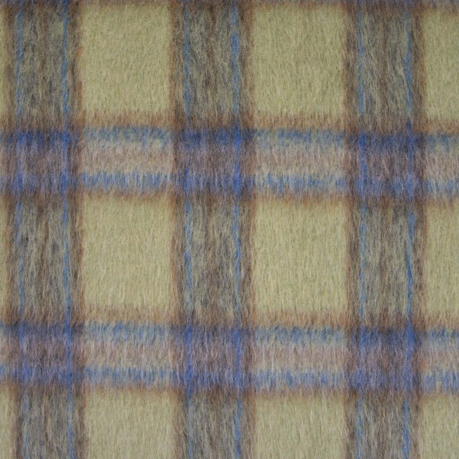 Brushed plaid fabric in autumnal shades of green - Polyester and wool - Katia Fabrics €20.50 pm