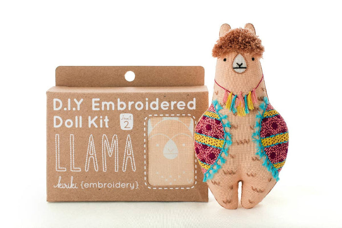 Llama Embroidery Kit - Kiriki Press