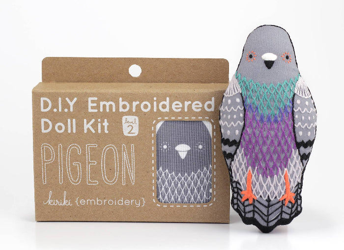 Pigeon Embroidery Kit - Kiriki Press