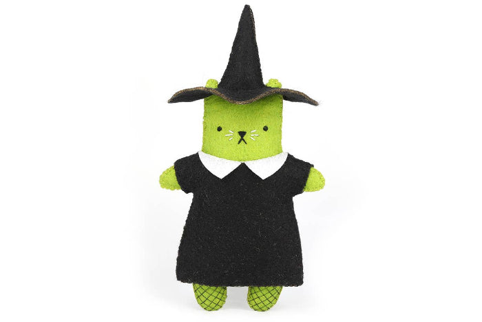 Witch Cat Felt Doll Kit - Kiriki Press