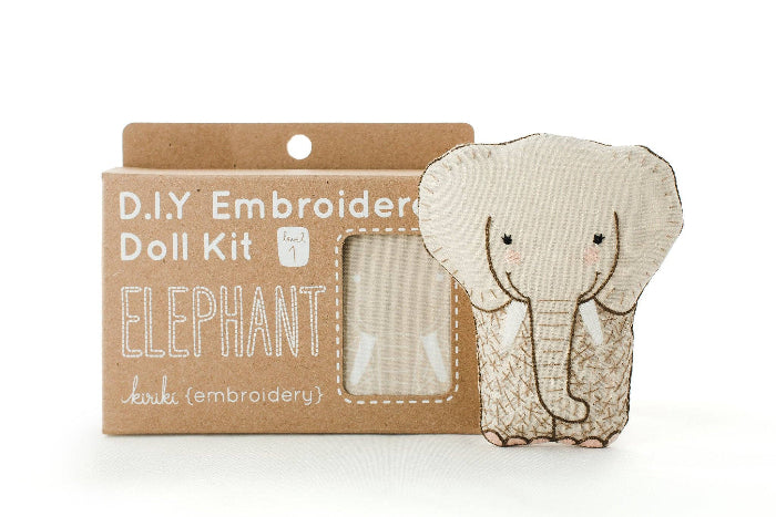 Elephant Embroidery Kit - Kiriki Press