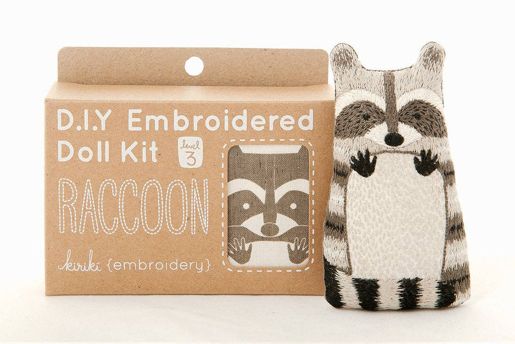 Raccoon Embroidery Kit - Kiriki Press