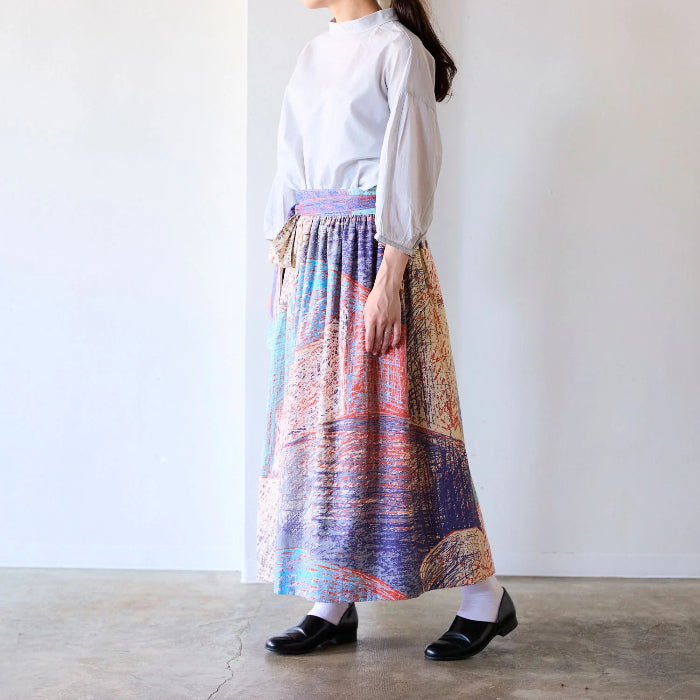 KESHIKI Station City Viyella Beige x Purple –  Cotton - KOKKA - €18.50pm
