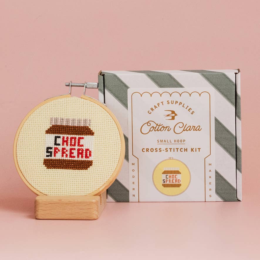 Chocolate Spread Cross Stitch Kit - Cotton Clara Craft Kits & Supplies