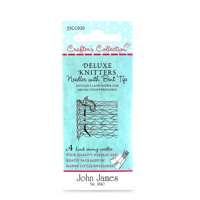 Deluxe Knitters Needles with Bent Tip - Crafter's Collection John James