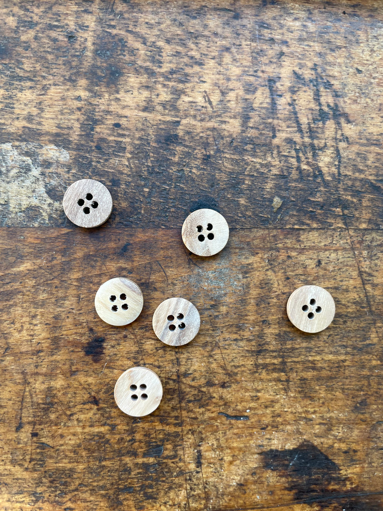 Olive Wood Buttons with Four Holes