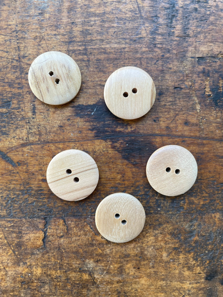 Olive Wood Buttons with Two Holes