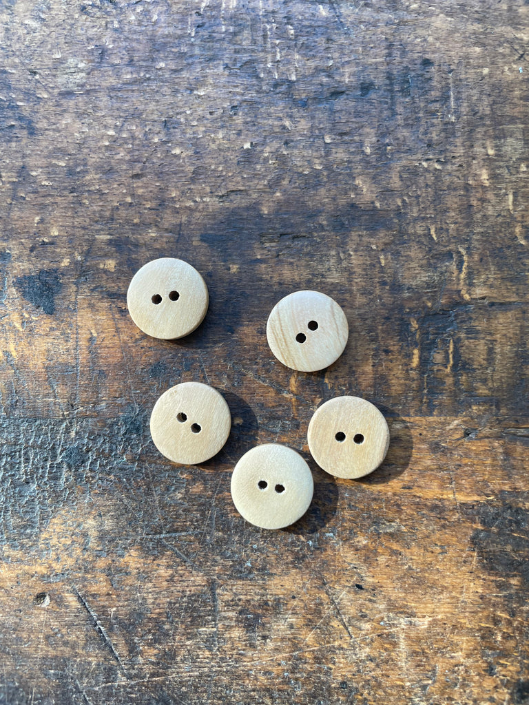Olive Wood Buttons with Two Holes