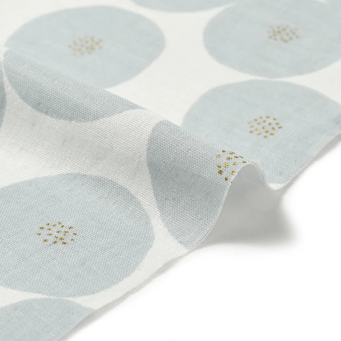 MUDDY WORKS Mini Anpan White x Blue grey x Gold glitter – Cotton Double Gauze -  by Tomotake for KOKKA - €25.50pm