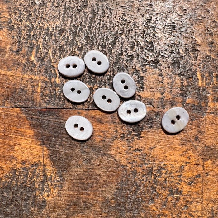River Shell Oval 12mm buttons - Grey – Cross & Woods | Crafting Parlour