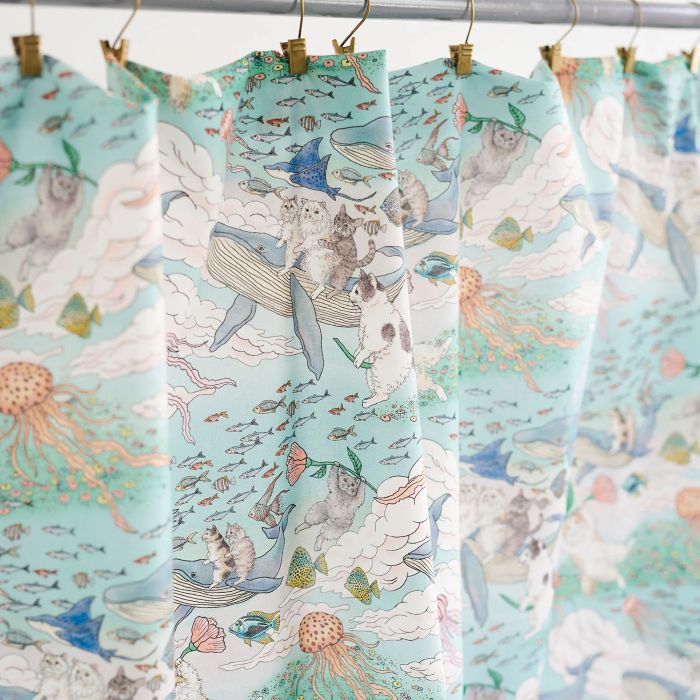 365 Cat Art Cat Friends in Wonderland -Cotton Sheeting - Kokka - €25.00pm