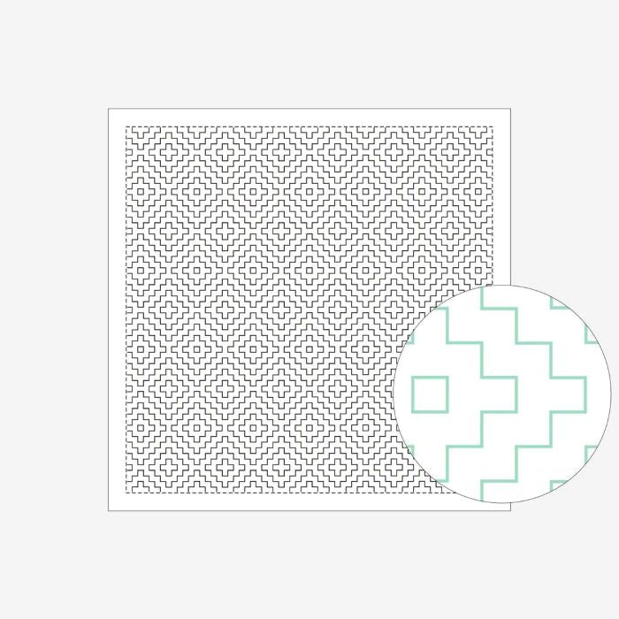 Sashiko Sampler 1101 Persimmon Flower Pattern - Daruma