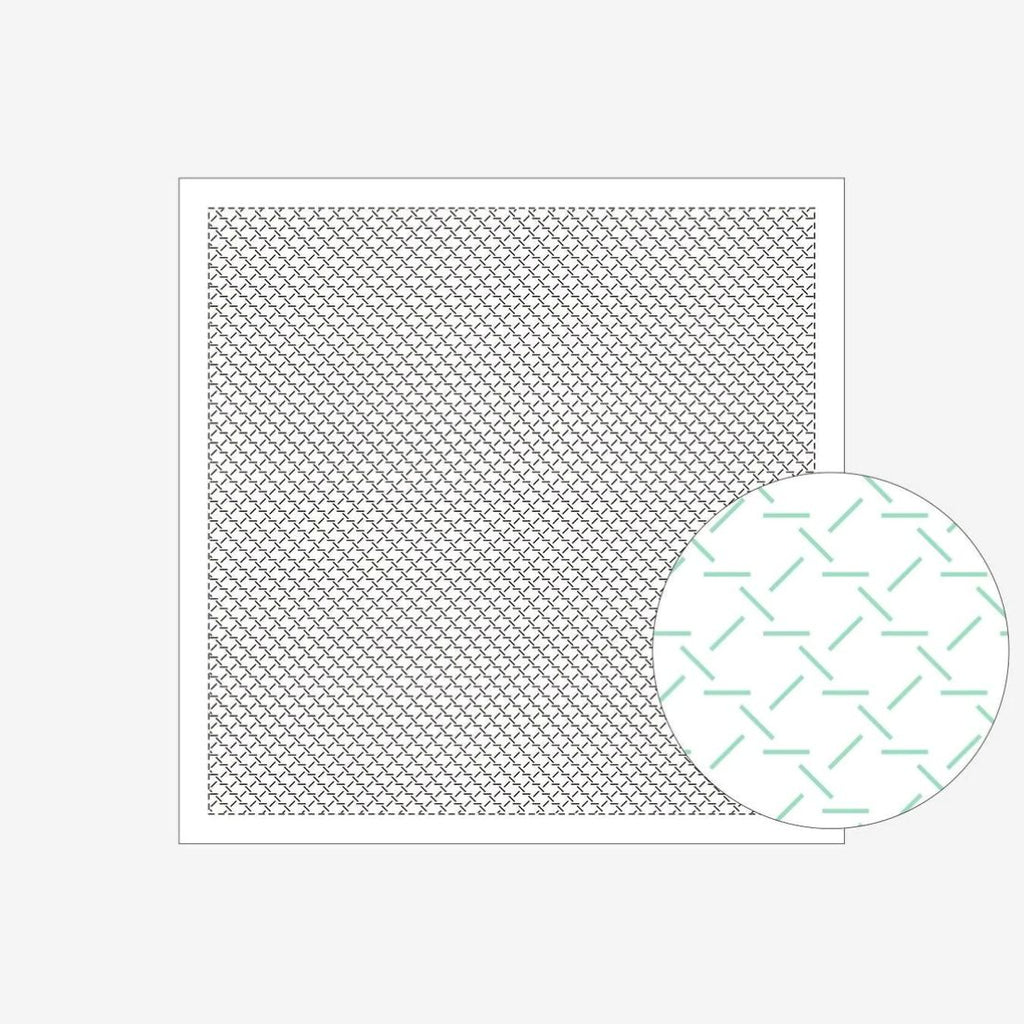 Sashiko Sampler 1104 Woven Bamboo Pattern - Daruma