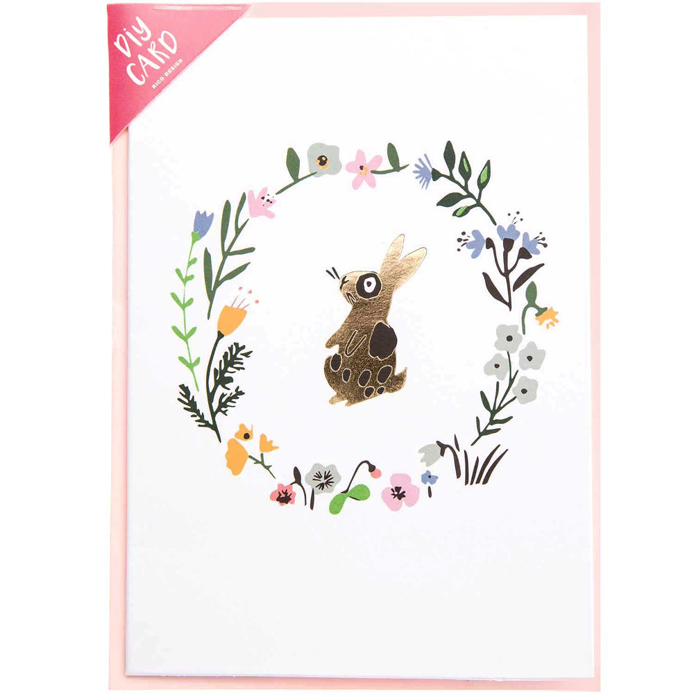 DIY Card - Floral Wreath/Bunny – Rico Design