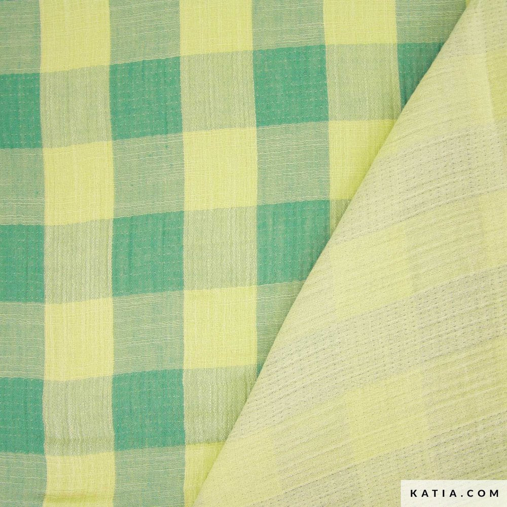 Summer Mousseline Vichy - Lime & Green - Katia Fabrics € 19,50 pm